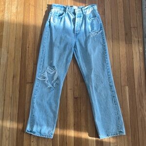 Primark ripped light wash jeans